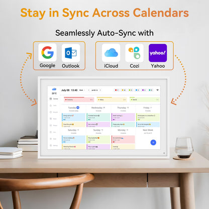 Calendario Digital Inteligente 15.6” Touch WiFi Familiar