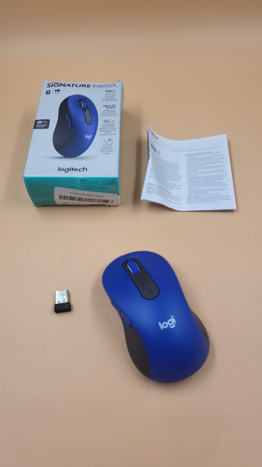 Mouse inalámbrico, Bluetooth, Logitech M650 L USADO