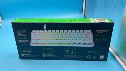 Teclado Optico Analógico Del 60%  Blanco Razer Huntsman V3 Pro Mini