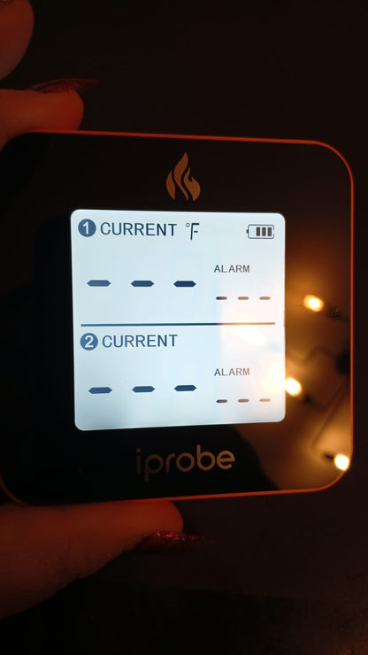 Termómetro para carne IP-61, con 2 sondas, recargable, iprobe.