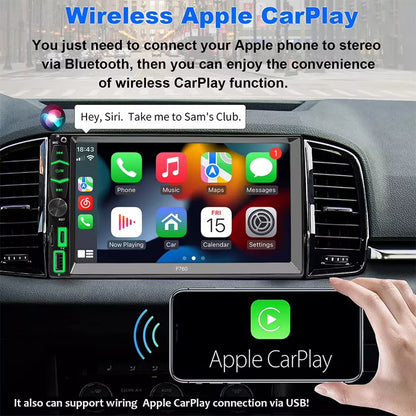 Estéreo CarPlayer 7" 2DIN CarPlay Android Auto Cámara (USADO)