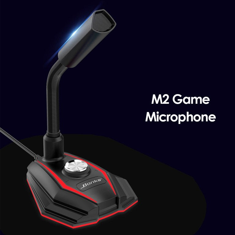 Micrófono de escritorio ajustable para computadora.