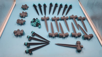 Kit Riego Goteo TRJZWA 52m Temporizador 2 Zonas 26 Emisores