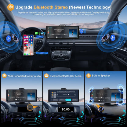 Estéreo portátil para automóvil de 10.26" CarPlay