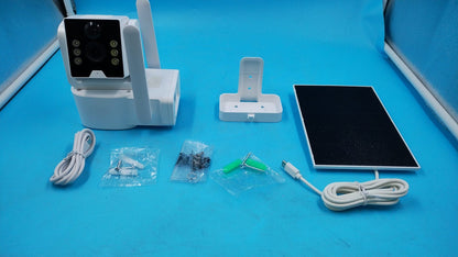 Cámara De Seguridad Inalámbrica Solar Ptz 4mp 360 Para Exter