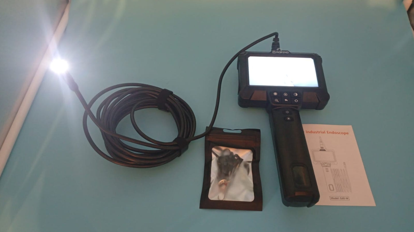 Cámara de boroscopio, impermeable IP67, pantalla LCD de 4.3".