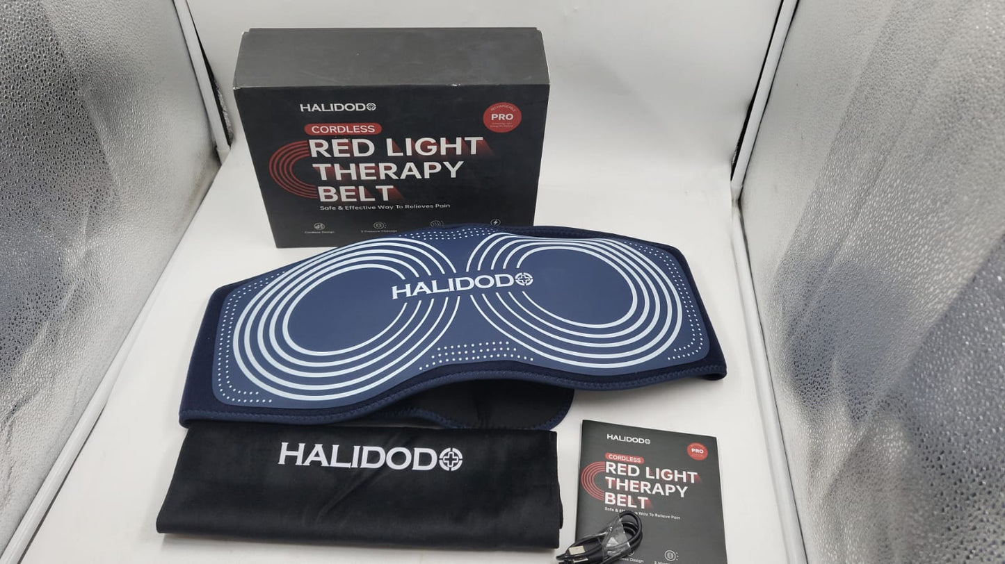 Cinturón de terapia de luz roja y masaje vibración USADO