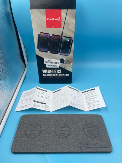 ZealSound Cargador inalámbrico Triple, Almohadilla de Carga inalámbrica con certificación.