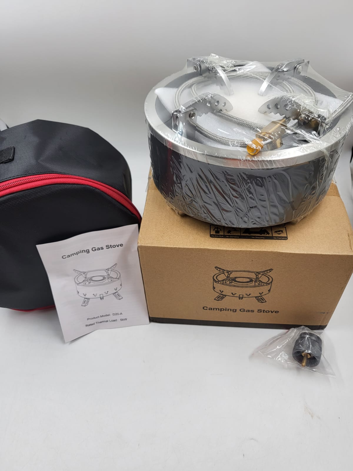 Estufa portátil para mochileros, 10000 W, resistente al viento, con adaptador