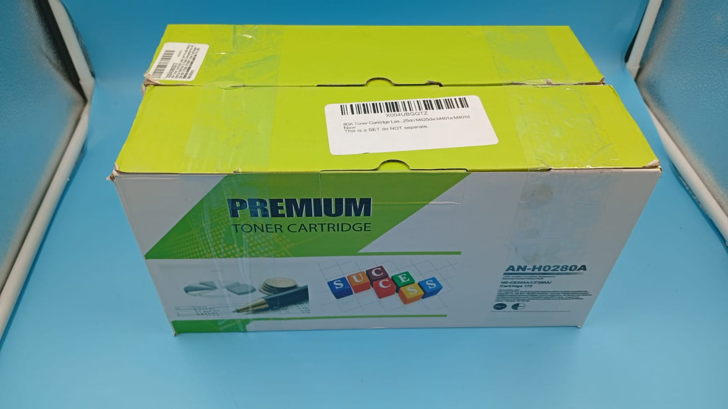 Cartucho de tóner HP 80A, Negro, rendimiento std (2700pgs).