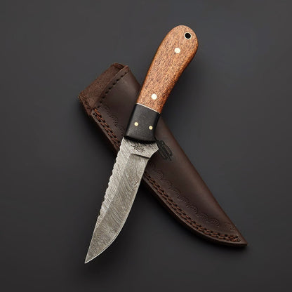 BucknBear Cuchillo de Cazador, Mango de Madera de Nogal.