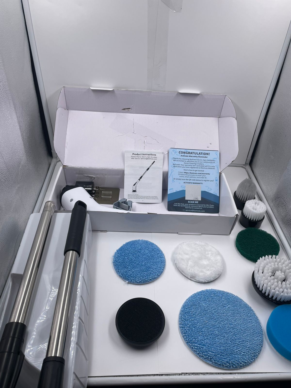 Cepillo eléctrico giratorio OSDUE, inalámbrico, para ducha, con 8 cabezales reemplazables.