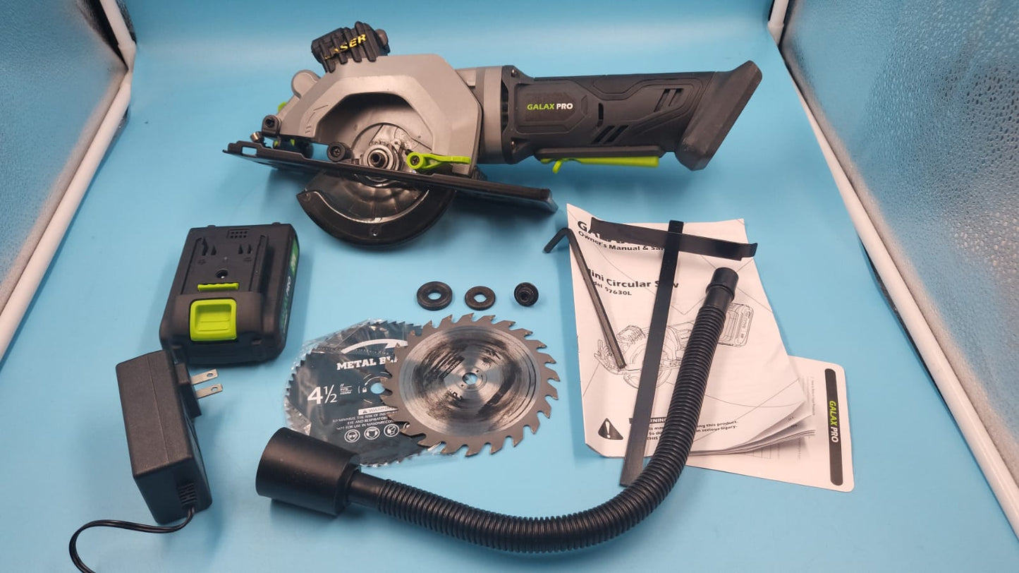 GALAX PRO 20V 4-1/2" Sierra circular inalámbrica con batería de 2.0Ah USADO.