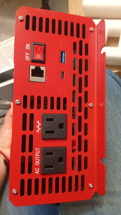 Inversor de corriente, Sinusoidal Pura 1500W, 12v A 120v, 60Hz.