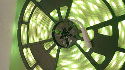 Tira de luces LED para exteriores de 100 ft, RGB-IP68 Control (DETALLE)