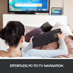 Teclado Logitech K400 Plus Inalámbrico Touchpad