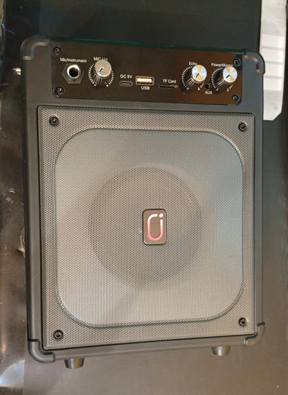 Máquina de karaoke, Bluetooth-portátil, HHWR con 2 micrófonos.