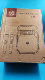 Máquina de karaoke Bluetooth JYX T26-T, Con 2 micrófonos inalámbricos.