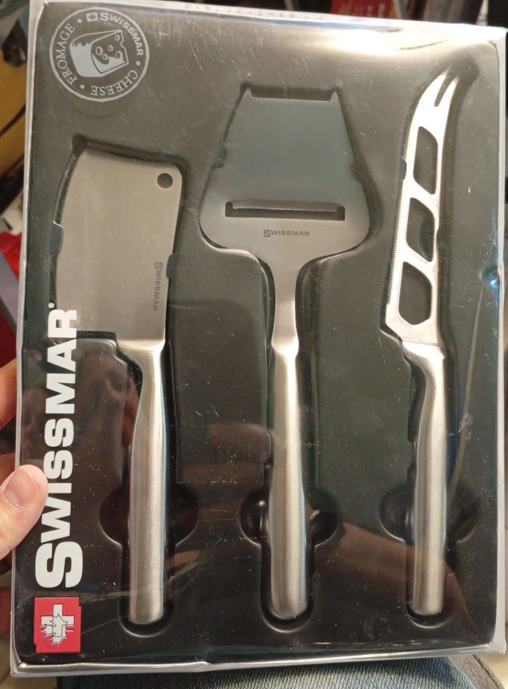 Swissmar Juego de cuchillos de queso de 3 piezas