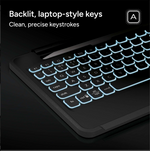 Funda con Teclado, Super Resistente para iPad, 9-8-7th Gen.