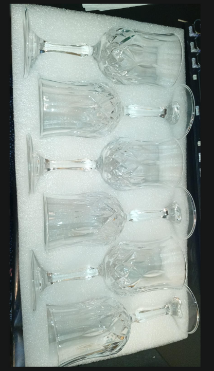Juego de 12 copas de cristal cortado, para vino de 7.75 oz.(DETALLE)