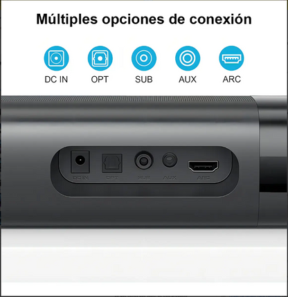 Barra de sonido con subwoofer, Bluetooth Home Theater, 120W (USADO)
