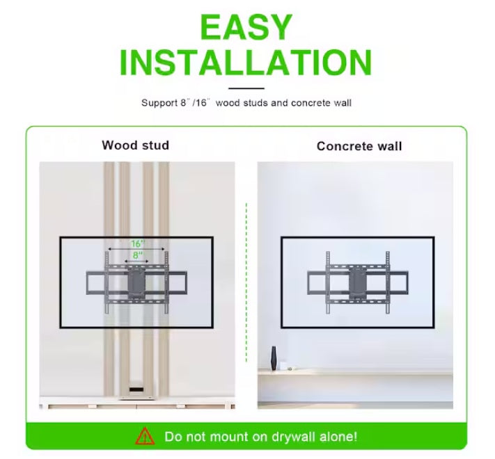 Soporte de pared para TV de movimiento completo para televisores de 32 a 90 pulgadas
