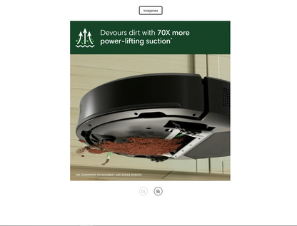 Robot aspirador iRobot, Roomba 105 Vac, Naveg. Lidar (USADO).