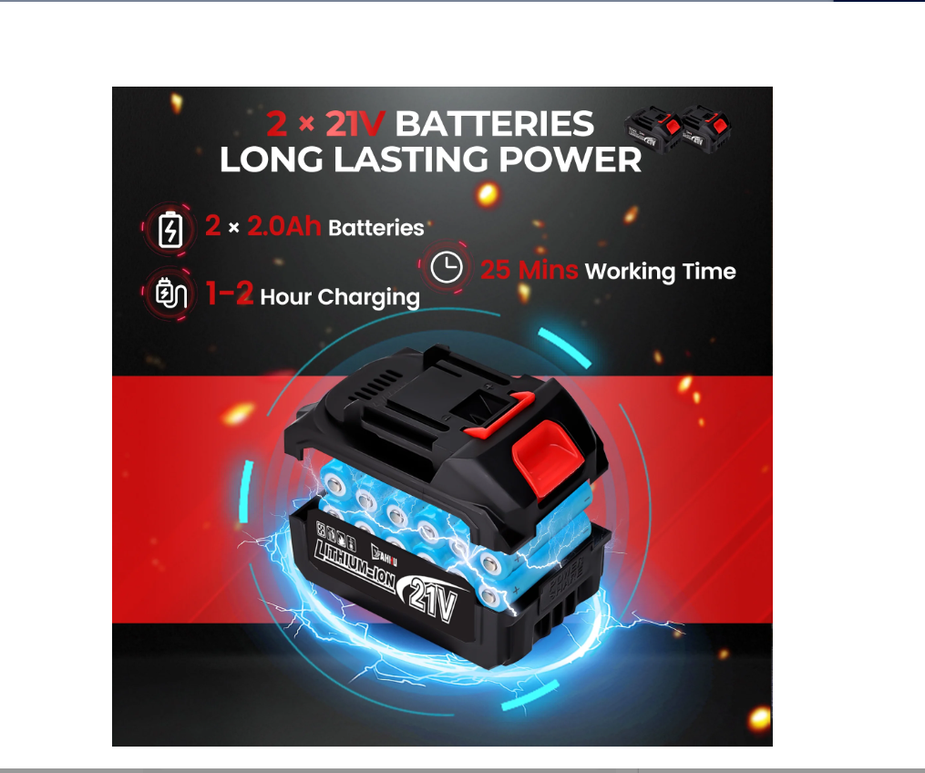 Soplador de hojas eléctrico inalámbrico YAHHU, 480 CFM/160 MPH.