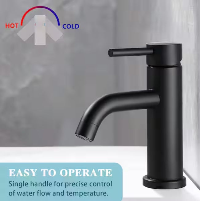 Grifo de baño monomando de un solo orificio con placa de cubierta incluida