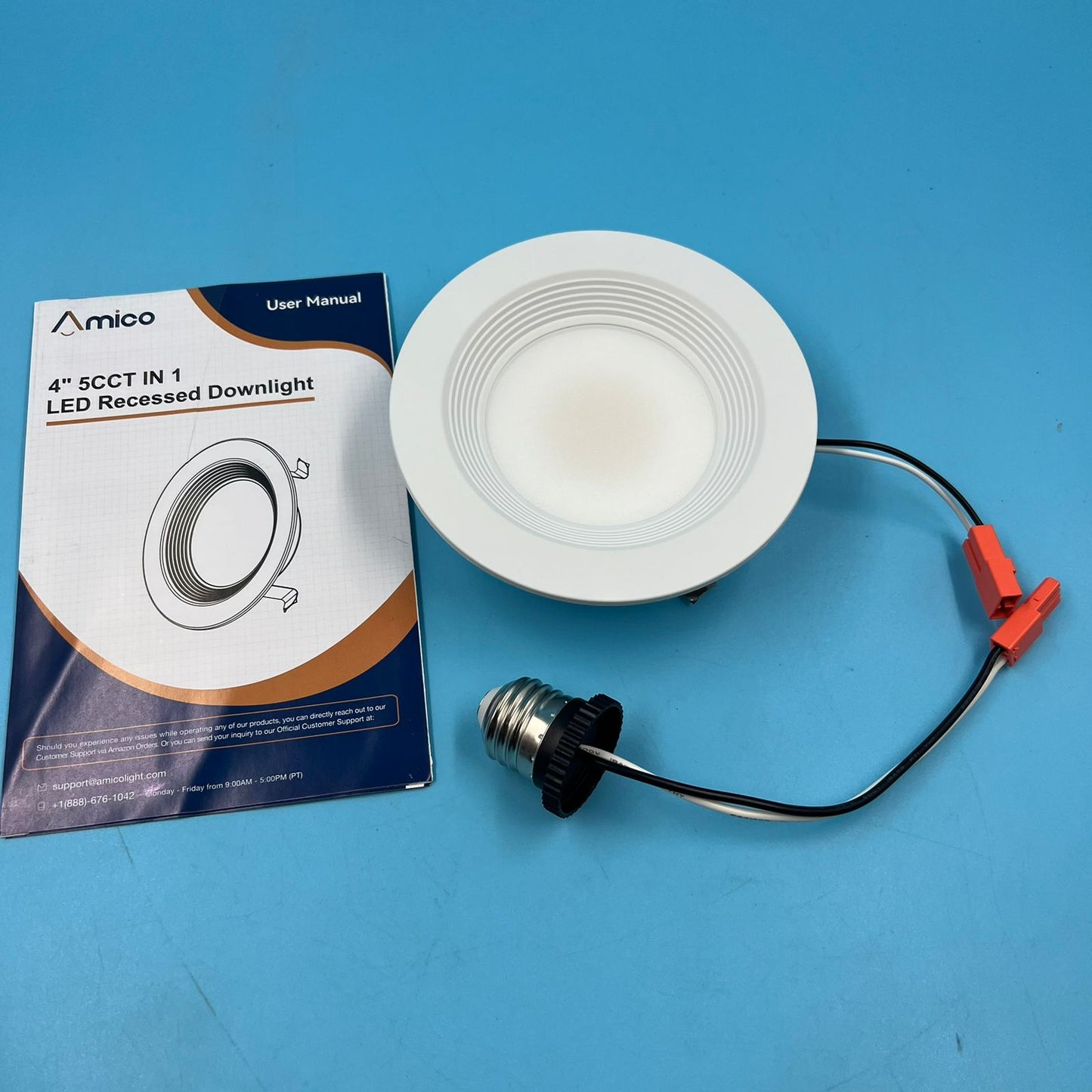 Foco empotrable LED AMICO de 4" 5CC (paquete de 24)