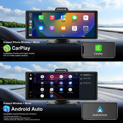 Estéreo portátil para automóvil de 10.26" CarPlay