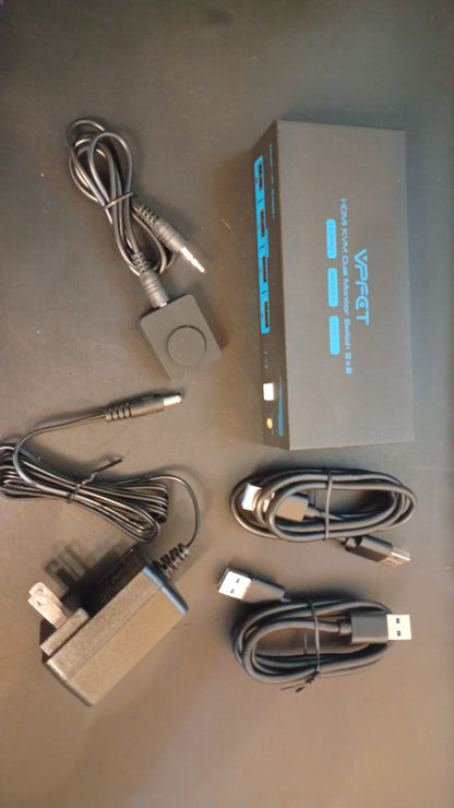Conmutador KVM,HDMI, 2 puertos compartidos, 4 USB, 3.0.