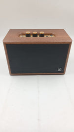 KONEX, Altavoz Bluetooth, madera retro, portátil, vintage.