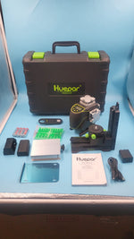 Nivel Láser Huepar 4D 4x360 Verde Bluetooth Autonivelante  S04CG