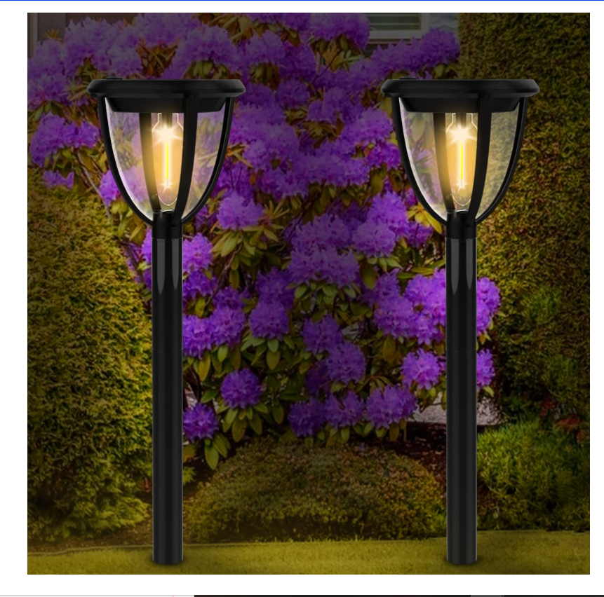 Luces solares para jardín Sidsys, 4Pack, con bombilla, impermeables.