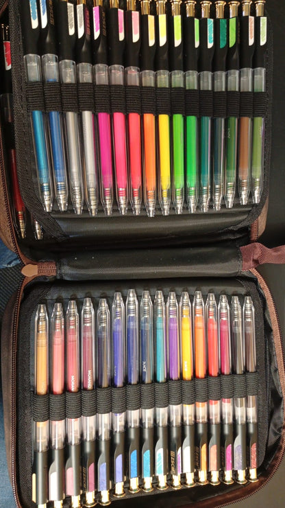 Bolígrafos de gel retráctiles, ZSCM de 100 colores, punta fina 0.039 in.