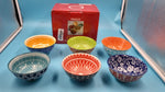 Juego De 6 Cuencos de Postre Porcelana 10oz Set 6 Colores
