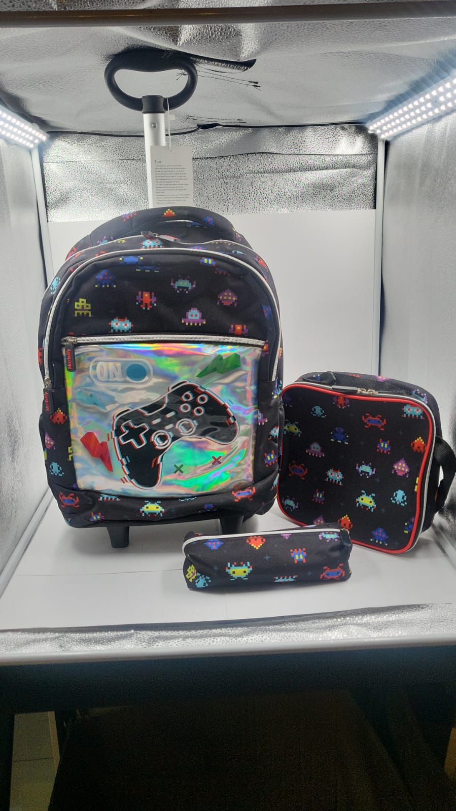 Mochila con ruedas para niños, maletas de 18 pulgadas, 3 piezas, equipaje de viaje.