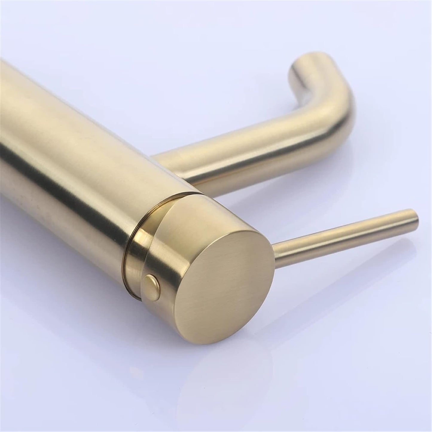 Grifo de lavabo de un solo orificio montado en cubierta de latón, Monomando