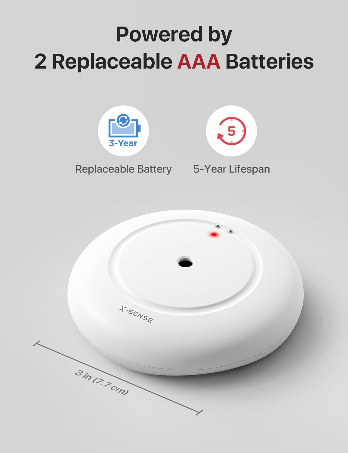 X-Sense Detector de fugas de agua, alarma inteligente, sensor agua.