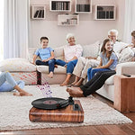Reproductor de vinilos Voksun con Bluetooth, AM/FM, 3 velocidades.
