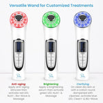 Varita de terapia de piel 5 en 1, Luma Wand, luz LED bio-onda,(USADO)