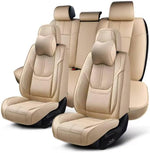 Fundas Asiento Automóviles KIDYACWST Beige Delanteras y Traseras
