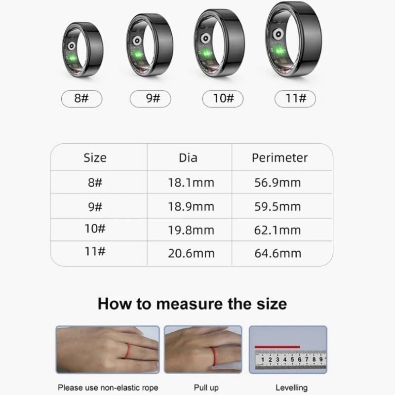 Anillo inteligente, rastreador de fitness impermeable,(DETALLE)
