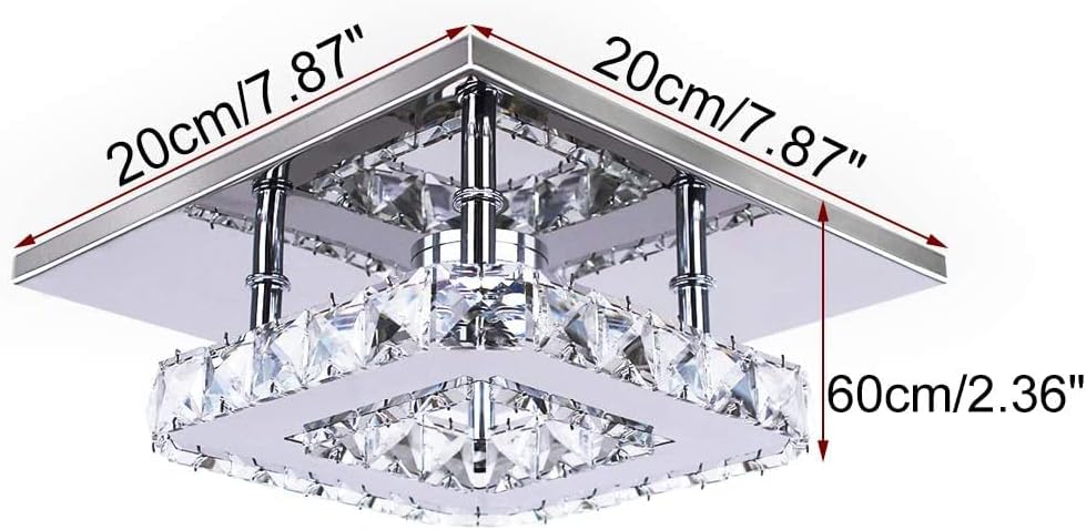 Lámpara de techo colgante moderna de cristal 20cm