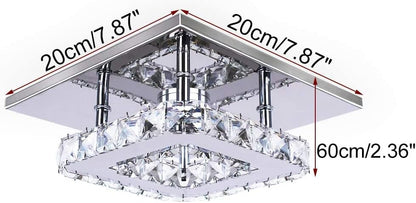 Lámpara de techo colgante moderna de cristal 20cm