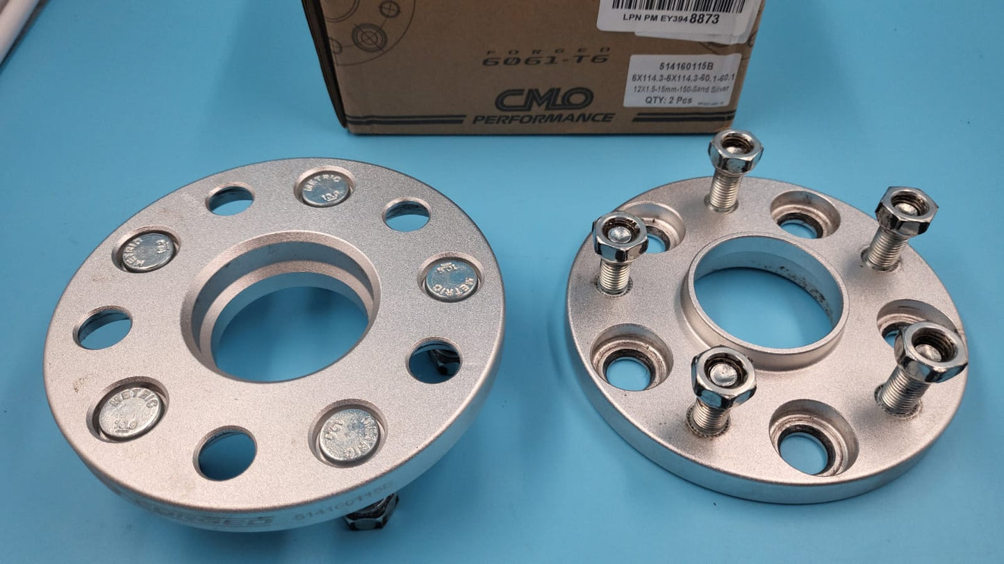 2pcs Rueda espaciadores, 15 mm de espesor  5 x 114,3 12,7 x 11,4 cm USADO