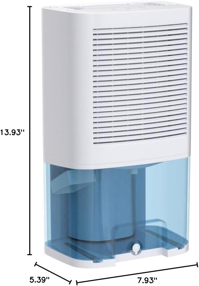 Deshumidificador de 68 onzas, HOUSEHOLD, con manguera de drenaje.