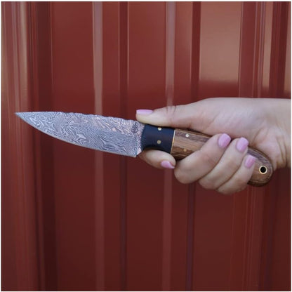 BucknBear Cuchillo de Cazador, Mango de Madera de Nogal.